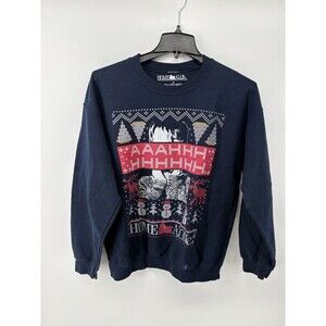 Home Alone Unisex Blue Christmas Graphic Ugly Sweater Size Large